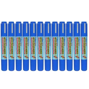 Artline 325T 2in1 Water Colour Markers 2.0mm-5.0mm, Pack of 12 Pcs, Blue Color, Acrylic Fibre Tip - ARMK325BL