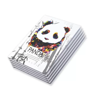 FIS Pack Of 5 Hard Cover Notebook, 96 Sheets A4 Panda Design 1 -FSNBHCA496-PAN1