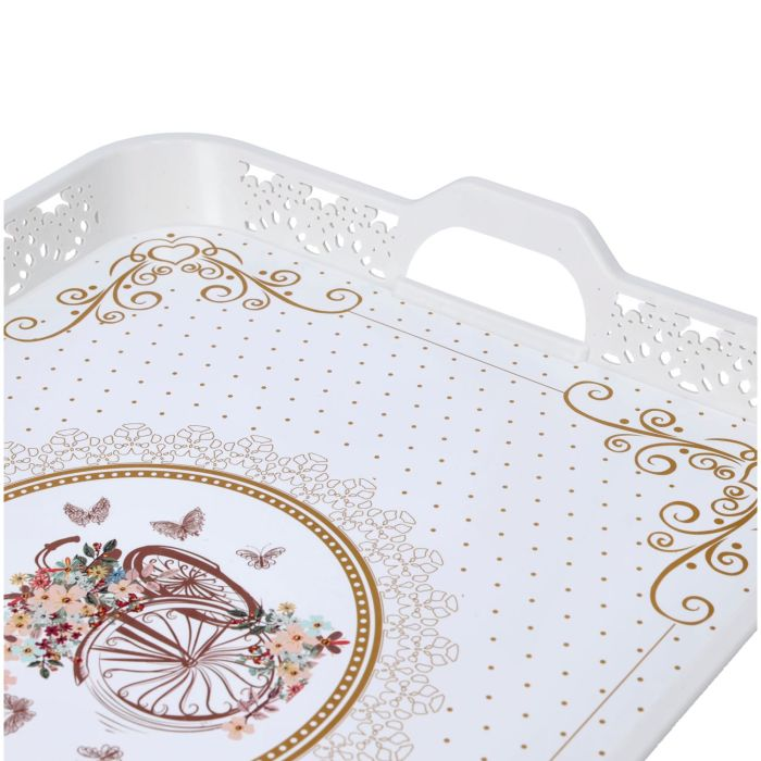 Rectangular Oya Tray, Breakfast & Cereal Tray, RF10920 | Ideal For Home & Restaurant | Long Lasting & Lightweight | Elegant Design | Premium Plasticware | BPA-Free & Odourless
