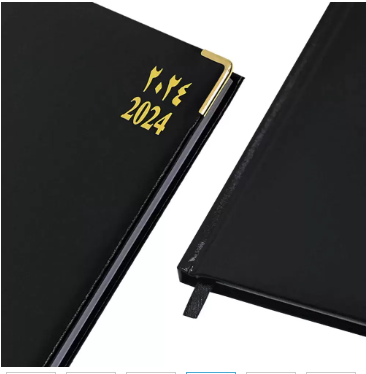 FIS Executive Diary 2024 Black (Arabic/English/French) 1-Week at a glance, FSDI33AE24BK