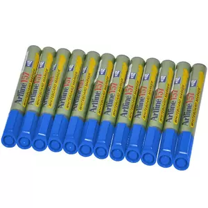 Artline Board Marker Pack of 12, Refill Blue, 157 - ARMK157BL