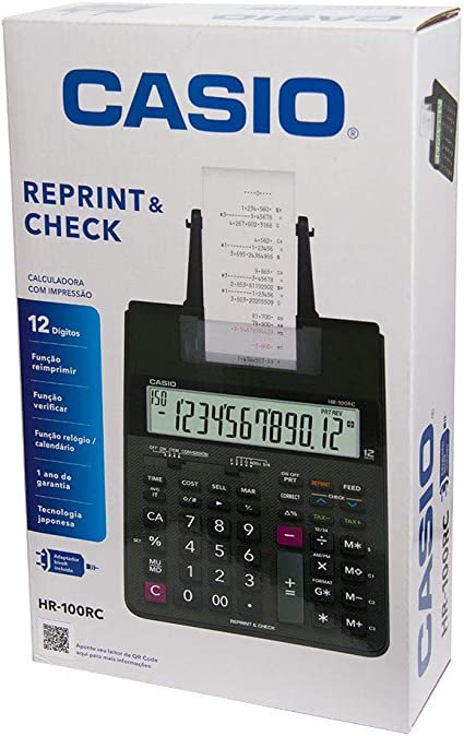 CASIO HR-100-RC-BK PRINTING CALCULATOR