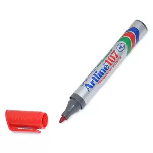 Artline Marker, Ek-107 Pack of 12, 1.5mm, Bullet, Red - ARMK107RE