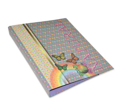 Pack of 48 Pack of 48 Nature Printed A4 2-O Ring Binder Purple/Green/Yellow