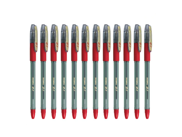 Zebra Z-1 Ballpoint Pen 0.7mm - Red, 12pcs/pack