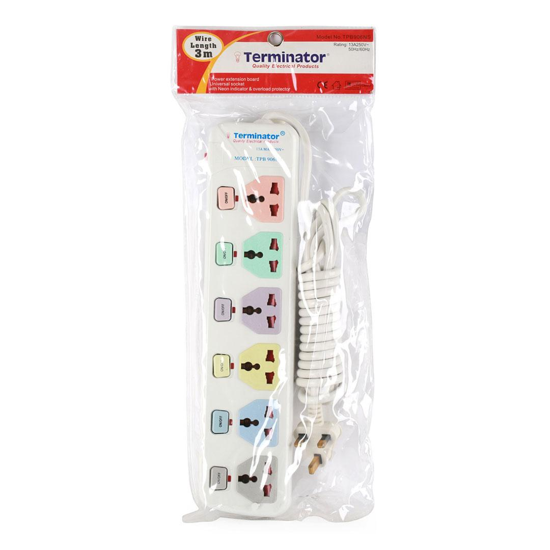6 Way Power Extension Socket W/Ind Switch