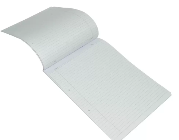 12-Piece FIS Report Pad With 2 Holes, Single Ruled, 80 gsm, A4 Size (40 Sheets x 12 Pcs) - FSPDREPA440