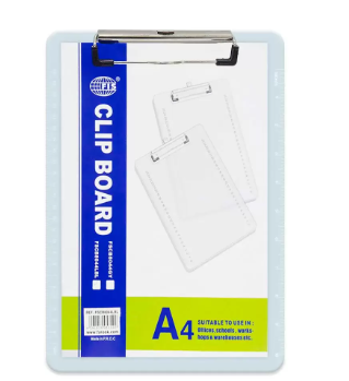 Fis Acrylic Clip Boards (light Blue Color), A4 Size