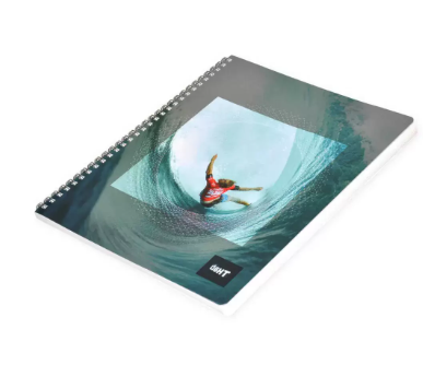 LIGHT Pack of 10 Design Spiral Soft Cover Notebook,With Border,10X8 Inches (25.4 X 20.32 cm) 80 Sheets - LINB108801613S