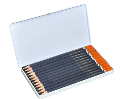 FIS Grade Pencils (B,2B To 6B, H, 2H To 6H) Assorted Colors, Pack of 12 Pcs. - FSPEGRADE