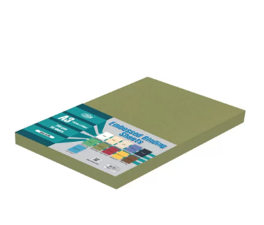 FIS Embossed Binding Sheet 230 gsm Pocket of 50 pieces - FSBDE230A3DGR