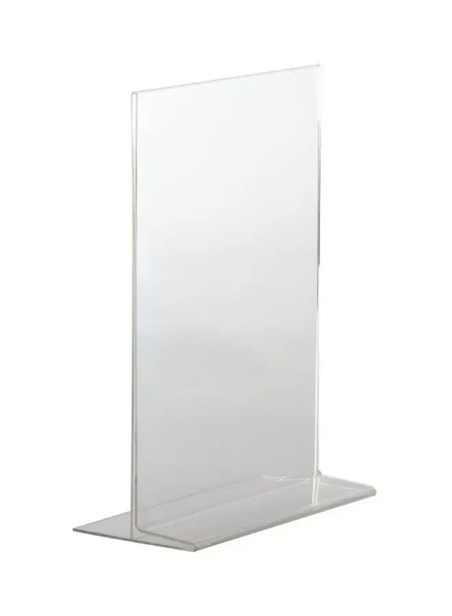 Partner A4 Vertical L Shape Sign Holder Clear