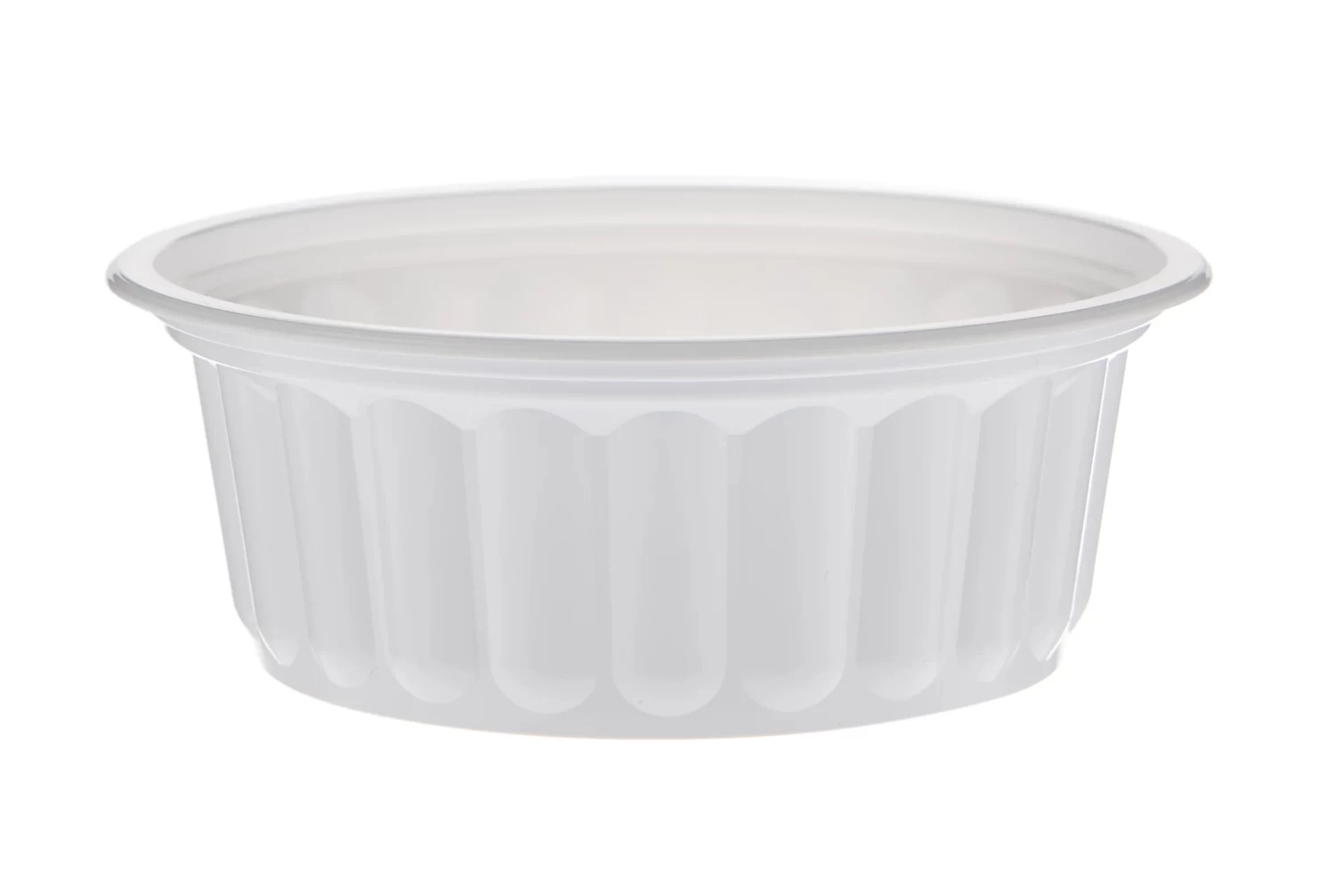 Plastic Corrugated Round Container White