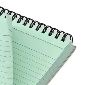 FIS Ruled Record Card 180 GSM 5X3 Inch Double Loop Spiral 50 Sheets Green -FSIC53-180SPGR