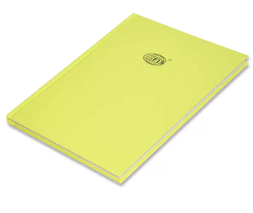 5-Piece FIS Neon Hard Cover Notebook Single Line 9X7 Inch, 100-Sheets, Cybel Yellow - FSNB97N363