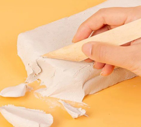 Deli Air Hardening Modelling Clay White 250gm