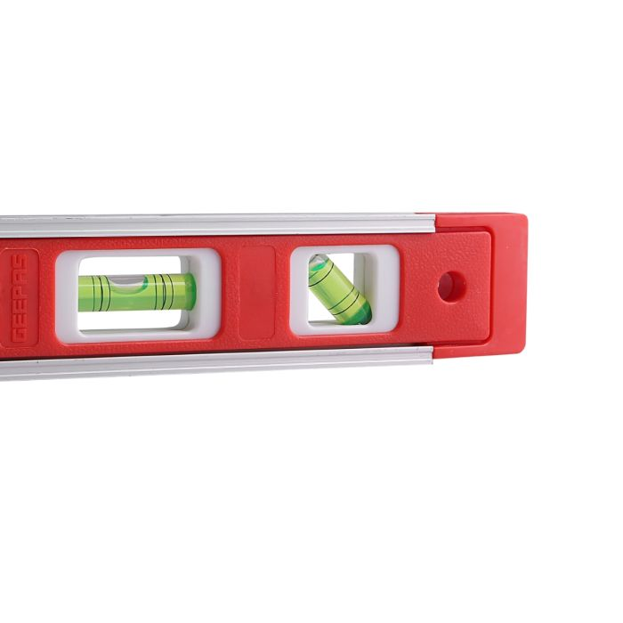 Geepas 9’’ Spirit Level - Small, Plastic Heavy-Duty Magnetic Torpedo Level With 3 Level Bubbles - Shock Resistant - Pocket Size, Hanging Hole - Scaffold Level For Builders & Construction Site