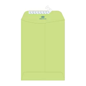 FIS Laid Paper Envelopes Peel & Seal, Pack of 25 Pcs. Green Color, 7.5 x 5 inch Size, 100 GSM - FSEE1030PGRB25