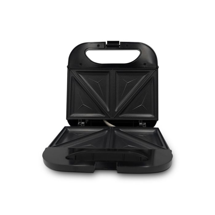 Geepas GSM36533UK 800W 2 Slice Sandwich Maker - Cooks Delicious Crispy Sandwiches - Cool Touch Handle, Automatic Temperature Control And Non-Stick Plate - Breakfast Sandwiches & Cheese Snack | 2 Years