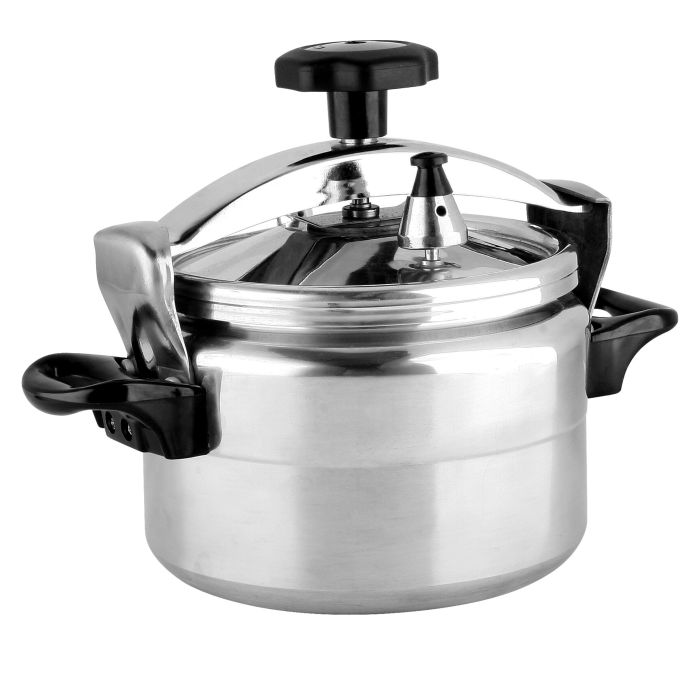 Royalford RF8949 11L Aluminium Pressure Cooker - Lightweight & Durable Home Kitchen Pressure Cooker With Lid, Multi-Safety Device With Cool Touch Handles And Safety Valves - For Gas And Solid Hotplate