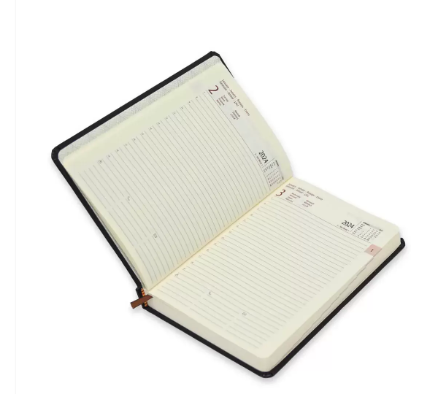 FIS 2024 International Golden A5 7-Languages Bonded Leather Diary Burgundy - FSDI136-7BG24BU