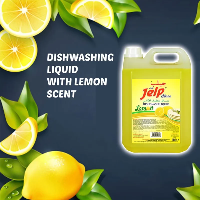 Jelp Clean Dishwashing Liquid Lemon 5 Lt