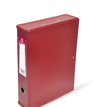 FIS Colored PP Rigid Box File with Maroon Colored Plastic Sides, 210 x 330 mm - FSBFRPLMR