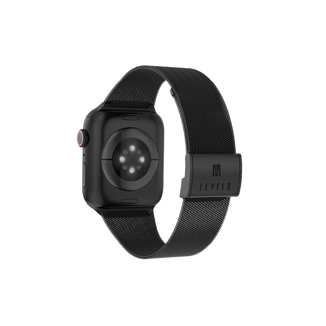 Levelo Double Milanese Watch Strap For Apple Watch 42 / 44 / 45mm - Black