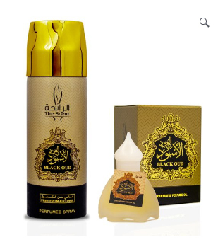 Black Oud Perfumed Body Spray + Roll On