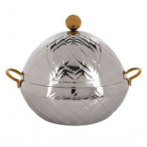 Royalford 1.5L Mughal Dome Hot Pot - Stainless Steel - Silver - 1.5 LITER