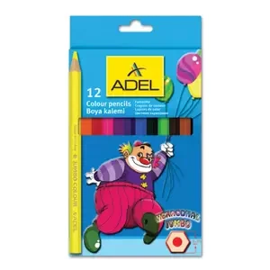 Adel Jumbo Color Pencils Long, Pack of 12 Colors, Hanging Type - ALCK2119510000