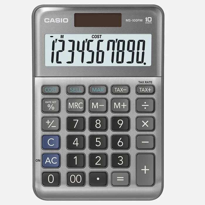 Casio Value Series 12-Digit Mini Desk Calculator MX-12B-BK-W-DC Black