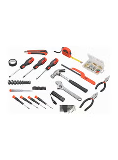126-Piece Hand Tool kit In Kitbox Compact, Versatile And Effective For Home DIY ,And Office Use BMT126C, Orange/Black