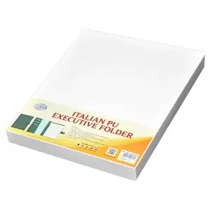 FIS Executive Folder Italian PU Cover With Writing Pad, Green Color, Ivory Paper, Single Ruled, 80 Sheets with Gift Box, 18 x 23 cm Size - FSGT1823PUWGR