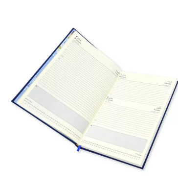 FIS A4 Diary 2024 Arabic/English (Saturday & Sunday Combined) Blue - FSDI48AEP24BL