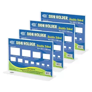FIS Sign Holder, 2 Sided (Oblong), 257X182 Mm Pack of 4 Pieces -FSNA257X182-4