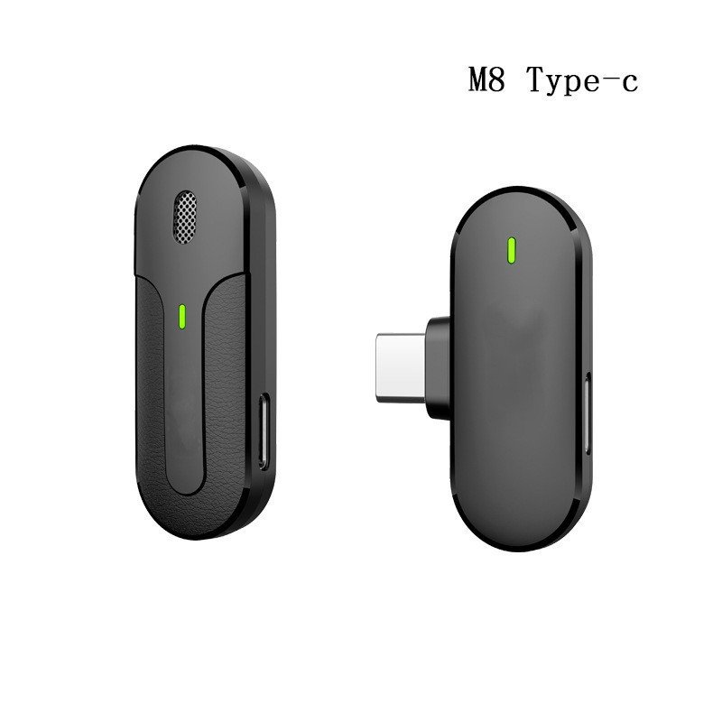 Green Wireless Microphone ( Type-C Connector ) - Black