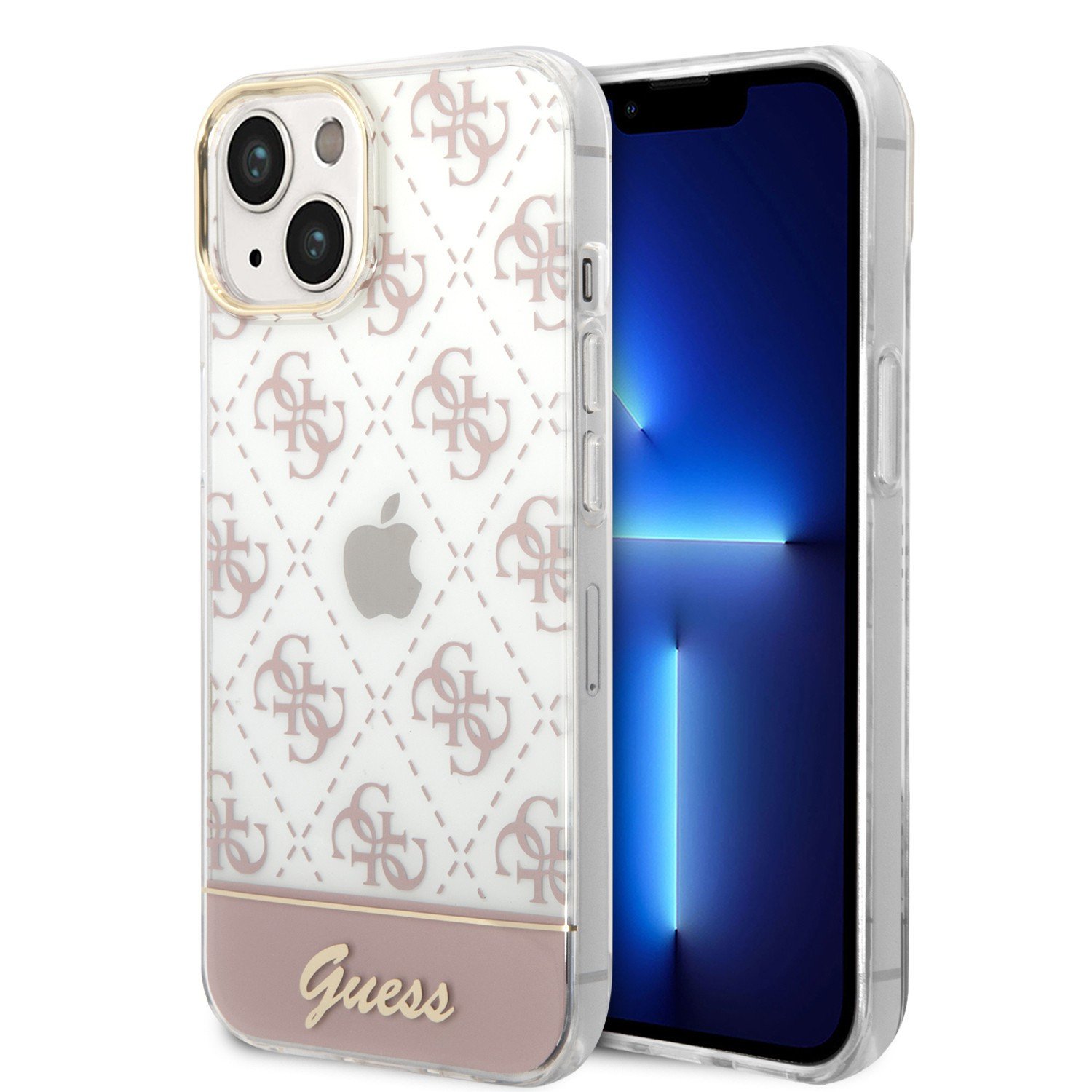 Guess 4G Electro Script Hard Case for iPhone 14 (6.1") - Pink