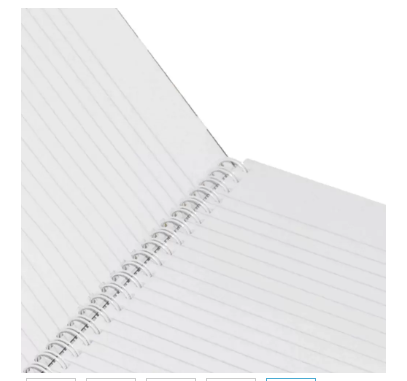 LIGHT Pack of 5 Spiral Hard Cover Note Book, Single Line, Size A4, 100 Sheets - LINBHSA41603