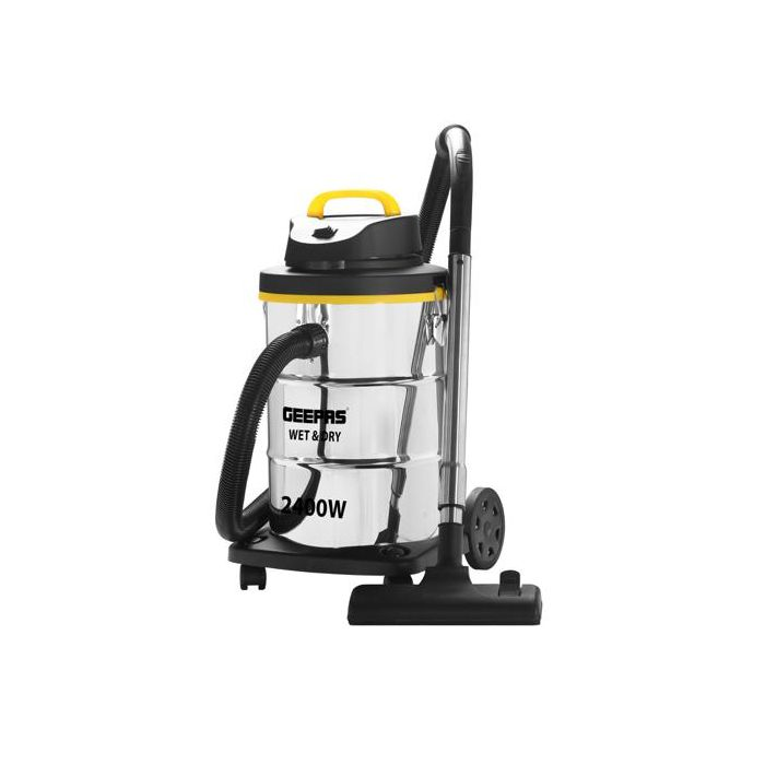 2300W 2-In-1 Wet & Dry Vacuum Cleaner - 23L Steel Drum Tank With Powerful Copper Motor | Comfortable Handle, Rolling Wheels With Easy Parking Nozzle & Dust Full Indicator | 2-Year Warranty
