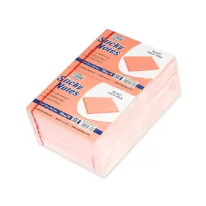 FIS Sticky Note Pad, 3X4 inches, Pack of 12, Ruled Neon Pink -FSPO3X4RNP