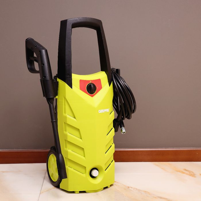 Geepas GCW19017 Pressure Car Washer - Electric Washer With Spray Gun, Hose With High/Low Pressure, Soap Bottle | Ideal For Washing Car, Bike, Floor & More