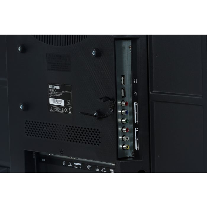 Geepas GLED4328CSEFHD 43" Smart Curved 4k Ultra HD TV - Slim Led, 3.5mm, 2 HDMI & 2 Hi-High USB Ports | Wi-Fi, Android With E-Share & Mirror Cast | Crystal Clean Audio Output | 1 Years Warranty