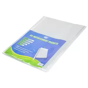 FIS Re Inforcement Pockets, 100 Sheets, A4 Size, Thickness 0.045mm - FSRP035A450N