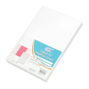 FIS Italian PU Passport Cover With Gift Box, Pink Color, 10 x 13.5 cm Size - FSGN1601