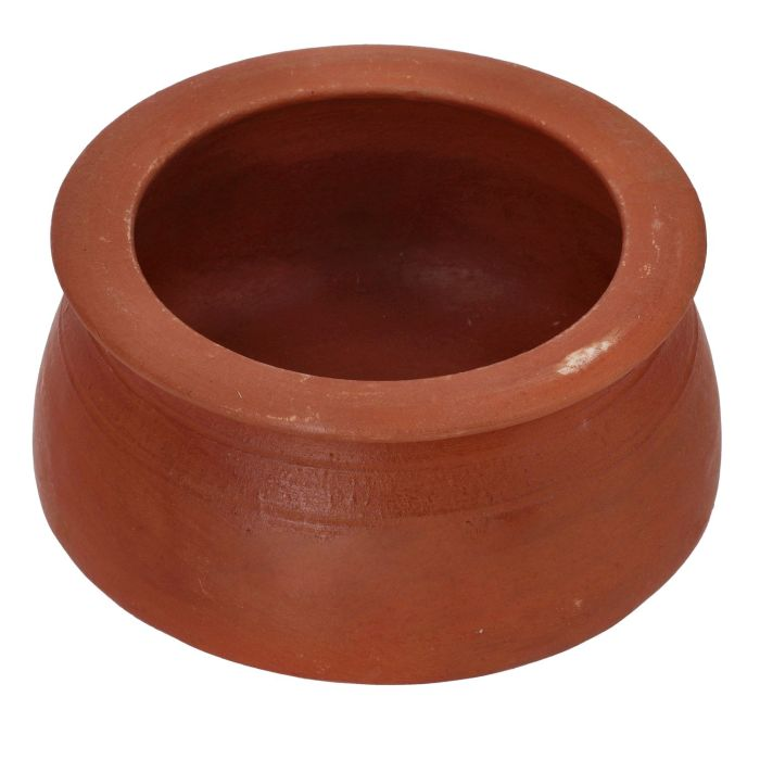 Briyani Pot With Lid, Handmade Clay Cookware, RF10591 | Can Be Used On Gas Stove Or Open Fire | 100% Natural Clay Pot/ Earthen Pot For Rice, Curry, Dessert