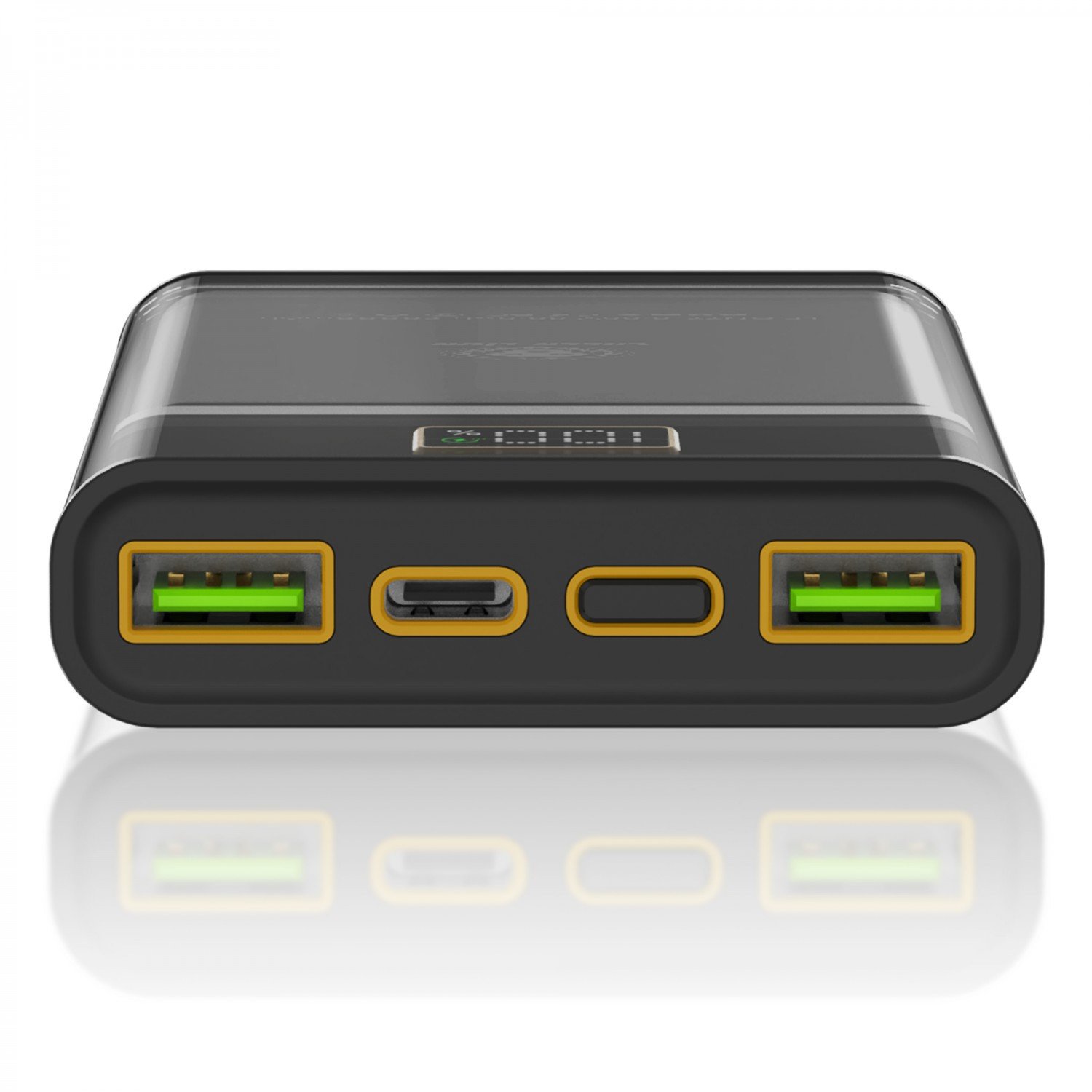 Green Super Fast Transparent Power Bank 10000mAh ( QC 22.5W + PD 20W ) - Black