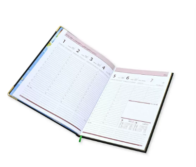 FIS Golden Executive Diary 2024 Arabic/English/French (1-Week at a glance) Green - FSDI32AEG24GR