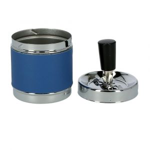 Royalford Metal Ashtray With Prints - Stainless Steel - Blue