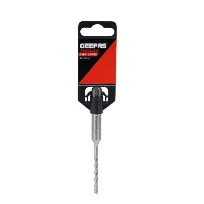 Geepas Chisel Bit Round 4mm - 110mm Long, Perfect For Compacting, Grooving, Cutting & More | 50mm Long Working | Compatible For Drill, Rotary Hammers, And Impact Hammer | Ideal For Plumbers, DIYers, C